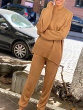 Load image into Gallery viewer, Pure Color Casual Women'S Knitted Suit
