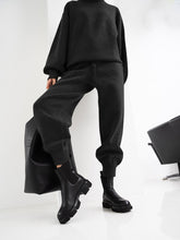 Load image into Gallery viewer, Knitted Lantern Sleeves Cosy Two-Piece Suit