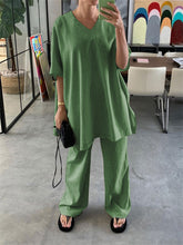 Load image into Gallery viewer, Spring And Summer Casual Loose V-Neck Women'S Suit
