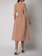 Load image into Gallery viewer, Fashion And Elegant Solid Color High Waist Midi Dress