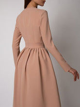 Load image into Gallery viewer, Fashion And Elegant Solid Color High Waist Midi Dress