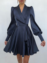 Load image into Gallery viewer, Fashion Elegant V-Neck Flared Sleeve Elegant Dress