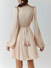 Load image into Gallery viewer, Fashion Elegant Lace-up V-Neck Mini Dress