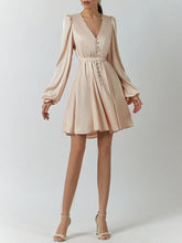 Load image into Gallery viewer, Fashion Elegant Lace-up V-Neck Mini Dress