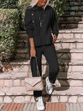 Load image into Gallery viewer, Drawstring Knitting Buttons Two-Piece Suit