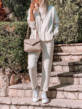 Load image into Gallery viewer, Drawstring Knitting Buttons Two-Piece Suit