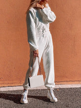 Load image into Gallery viewer, Hooded Drawstring Top Two-Piece Suit