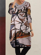 Load image into Gallery viewer, Graffiti Print Women'S Long Sleeve Casual Dress