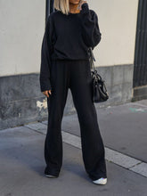 Load image into Gallery viewer, Round Neck Long Sleeve Casual Two-Piece Suit