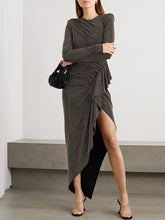 Load image into Gallery viewer, Fashion Long Sleeve Round Neck Irregular Midi Evening Dress