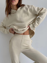 Load image into Gallery viewer, Fashion Solid Color Hooded Sweater Casual Suit