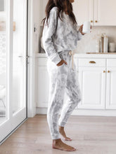 Load image into Gallery viewer, Casual Tie-Dye Round Neck Two-Piece Suit