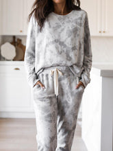 Load image into Gallery viewer, Casual Tie-Dye Round Neck Two-Piece Suit
