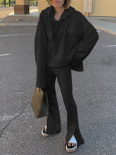 Load image into Gallery viewer, 达不到供应链要求,产品下架Fashion Solid Color Hooded Loose Sweatshirt Casual Two-piece Suit
