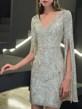 Load image into Gallery viewer, Fashion V-Neck Sequin Elegant Evening Dress
