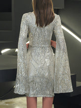 Load image into Gallery viewer, Fashion V-Neck Sequin Elegant Evening Dress