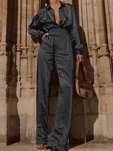 Load image into Gallery viewer, Fashion Loose Shirt High Waist Trousers Casual Two-piece Suit