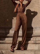 Load image into Gallery viewer, Fashion Loose Shirt High Waist Trousers Casual Two-piece Suit