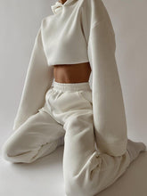 Load image into Gallery viewer, Fashion Casual Solid Color Hooded Loose Two-Piece Suit