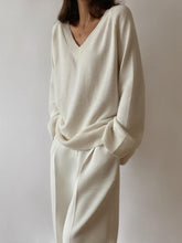 Load image into Gallery viewer, Fashion Loose Long Sleeve V-Neck Casual Two-Piece Suit