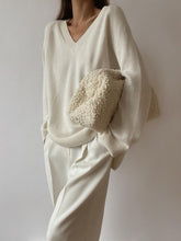 Load image into Gallery viewer, Fashion Loose Long Sleeve V-Neck Casual Two-Piece Suit