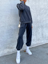 Load image into Gallery viewer, Fashion Fake Two-piece Long-sleeved Top Casual Solid Color Suit