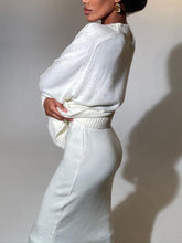 Load image into Gallery viewer, Casual Knitted Round Neck Loose Solid Color Two-Piece Suit