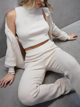 Load image into Gallery viewer, Women'S Casual Solid Color Warm Knitted Three-Piece Suit