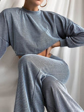 Load image into Gallery viewer, Comfortable Leisure Long Sleeve Round Neck Knit Suit