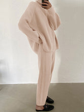 Load image into Gallery viewer, Fashion Loose Lapel Long Sleeve Knitted Casual Two-Piece Suit