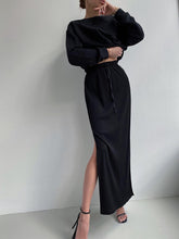 Load image into Gallery viewer, Casual Loose Knitted Split Two-Piece Fashion Suit
