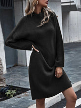 Load image into Gallery viewer, Loose Round Neck Long Sleeve Solid Color Casual Knitted Dress