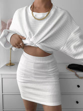 Load image into Gallery viewer, Fashion Long Sleeve Top Skirt Two-Piece Suit