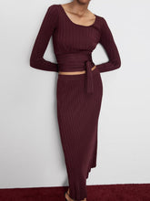 Load image into Gallery viewer, Fashion Casual Knit Round Neck Slim Tie Two Piece Suit