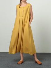 Load image into Gallery viewer, Women's Sleeveless Solid Color Casual Loose Maxi Dresses