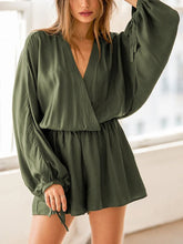 Load image into Gallery viewer, Solid Color Loose Long-Sleeved V-Neck Casual Jumpsuit
