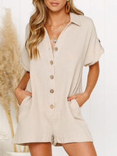 Load image into Gallery viewer, Solid Color Loose Long-Sleeved V-Neck Casual Jumpsuit