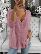 Load image into Gallery viewer, Women'S Fashion Casual V-Neck Long-Sleeved T-Shirt