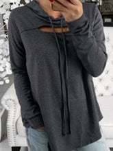 Load image into Gallery viewer, Women'S Casual Solid Color Hooded Loose Long Sleeve T-Shirt