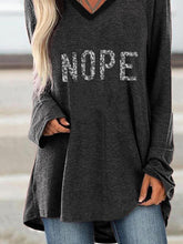 Load image into Gallery viewer, Printed Sequin V-neck Long Sleeves Casual Blouses Loose Tops