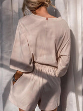 Load image into Gallery viewer, Pure Color Loose Short Sleeve Casual Two-Piece Suit