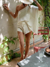 Load image into Gallery viewer, Fashion One-Shoulder Loose Knit Two-Piece Suit