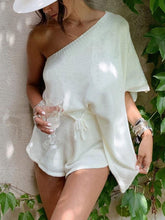 Load image into Gallery viewer, Fashion One-Shoulder Loose Knit Two-Piece Suit