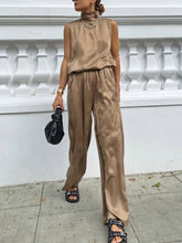 Load image into Gallery viewer, Fashion Elegant High Neck Sleeveless Loose Two-Piece Suit