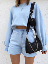 Load image into Gallery viewer, Fashion Solid Color Long Sleeve Round Neck Casual Two-Piece Suit