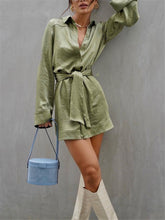 Load image into Gallery viewer, Fashion Casual Long Sleeve Lapel Shirt Dress