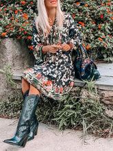 Load image into Gallery viewer, Retro Camouflage Print Women'S Holiday Casual Dress