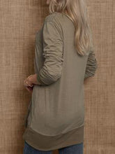Load image into Gallery viewer, Round Neck Long Sleeve Cotton Tops