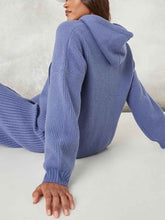 Load image into Gallery viewer, Fashion Premium Pure Color Knitted Hooded Set