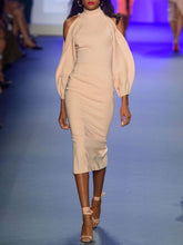 Load image into Gallery viewer, Fashion Sexy Off Shoulder Long Sleeve Evening Dress